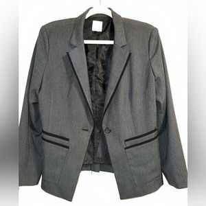 Halogen Black Grey Tweed Style Blazer - Size 14P